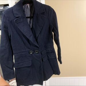 NWOT XS free people navy pea coat